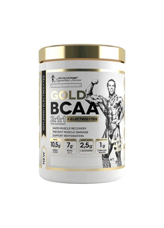 Амінокислота BCAA Gold Line Gold BCAA 2:1:1 + Electrolytes, 375 грам - Кислий кавун Kevin Levrone (334706274)