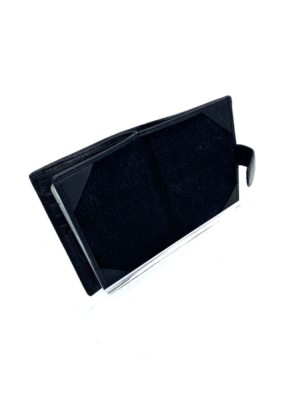 Чоловіче портмоне з натуральної шкіри BK-029-22 чорне 13,5 х 10 х 2,5 Beidierke (367263587)