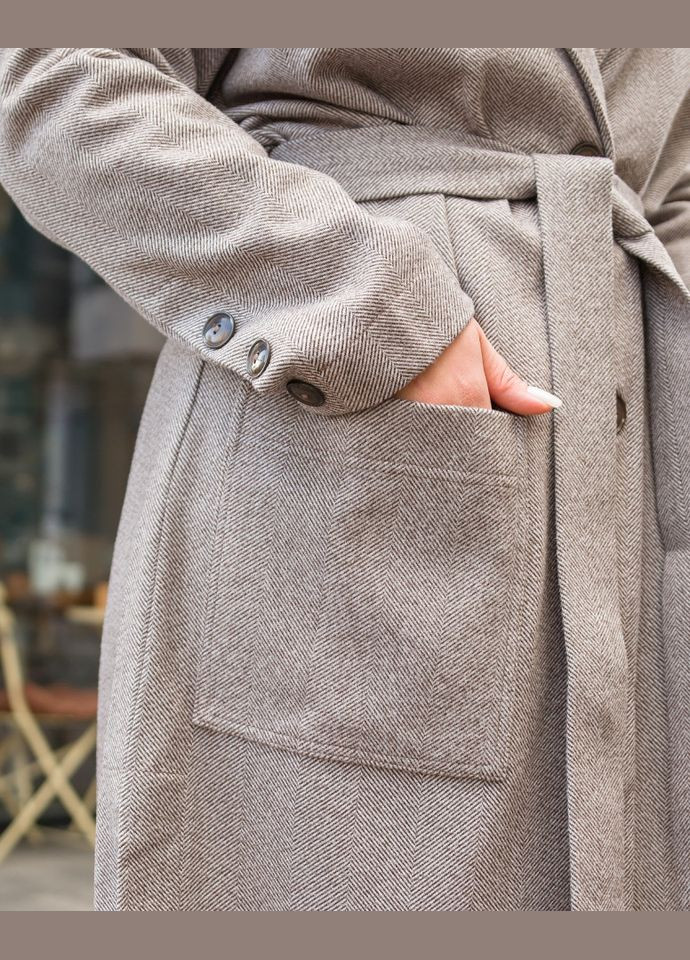 Кофейный демисезонный кардиган Alenka Plus