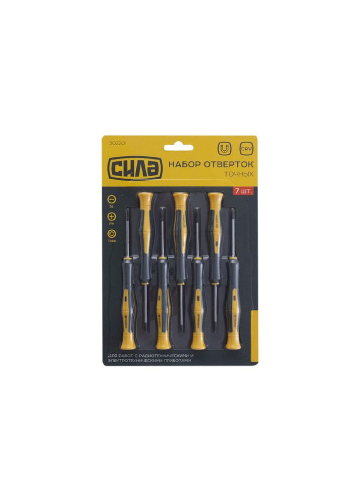Набір викруток точних 7 шт. Сила (361151201)
