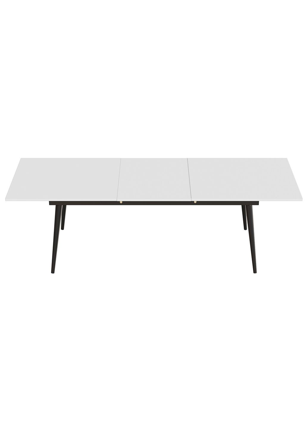 Стіл журнальний трансформер Dandi Small 45x120(160)x60 Чорний метал ДСП Білий 16 мм (FRD-106791) Ferrum-decor (351358708)