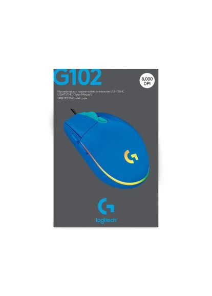 Мышь G102 Lightsync USB Blue (910-005801) Logitech (396675644)
