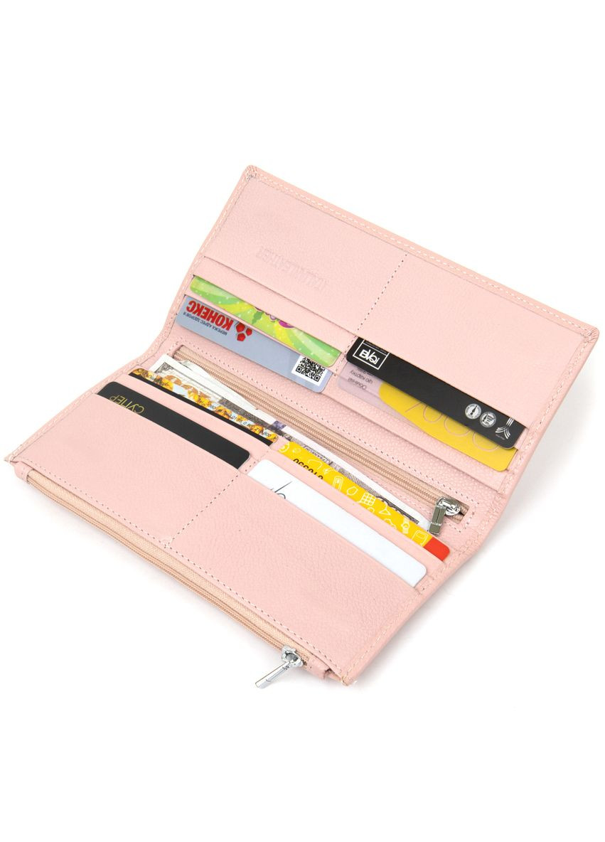 Женский кожаный кошелек с монетницей на магнитной застежке розовый (sku_19383) No Brand (328218571)