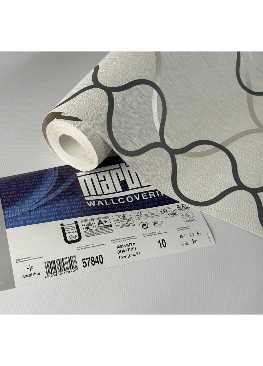 Шпалери вінілові на флізеліновій основі 57840 (0.53), рулон 10 м MARBURG (371776204)