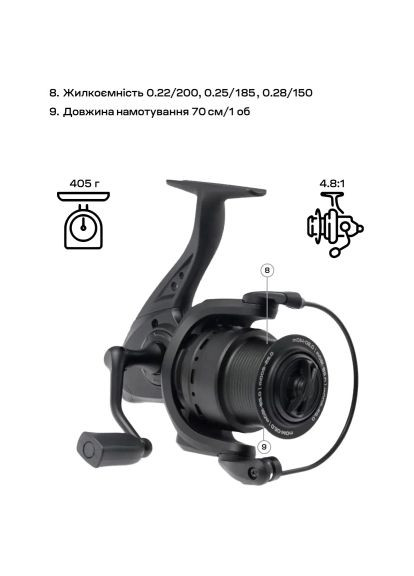 Котушка Champ Feeder 3+1BB 4.81 (1858.80.73) Brain Champ Feeder 4000 3+1BB 4.81 (364629230)