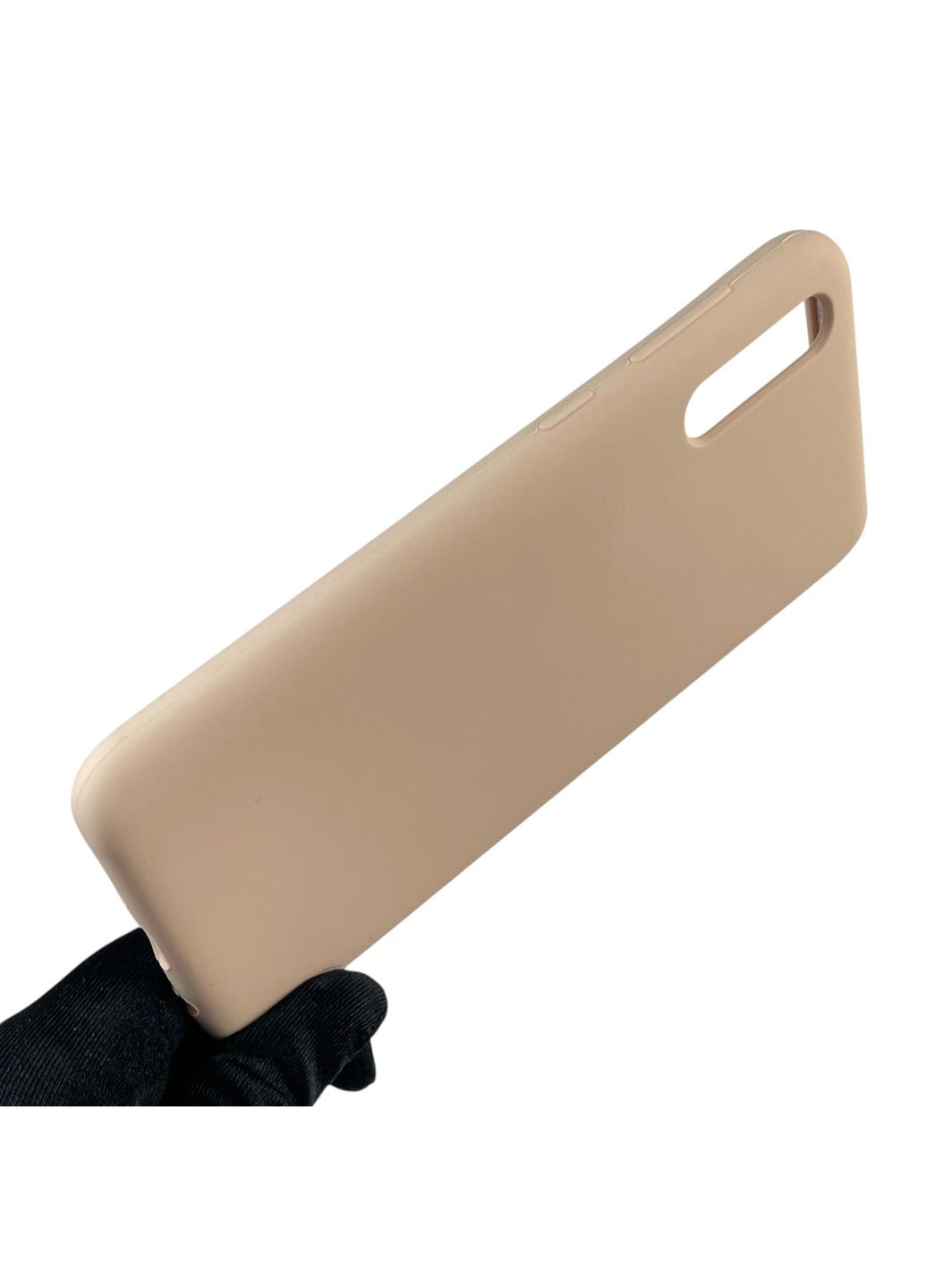 Чохол для Galaxy A50 (SM-A505F) силіконовий з мікрофіброю нековзний на самсунг а50 пудровий Samsung (366390098)