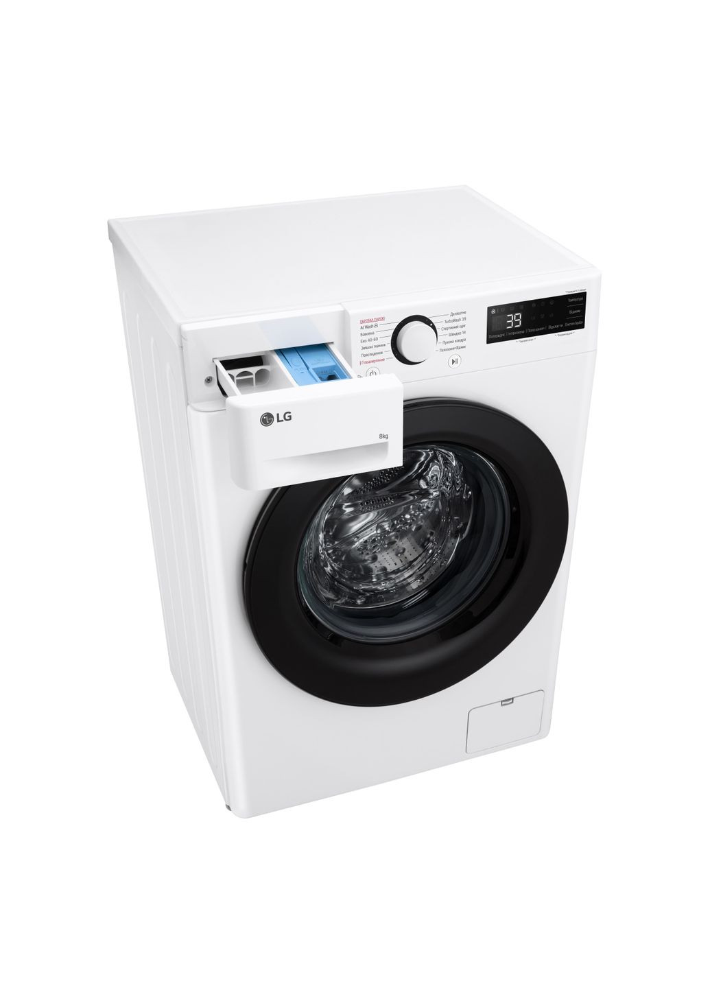 Пральна машина F2Y5PS6W фронтальна, 8кг, 1200, A, 48см, дисплей, пара, інвертор, LG (370605249)