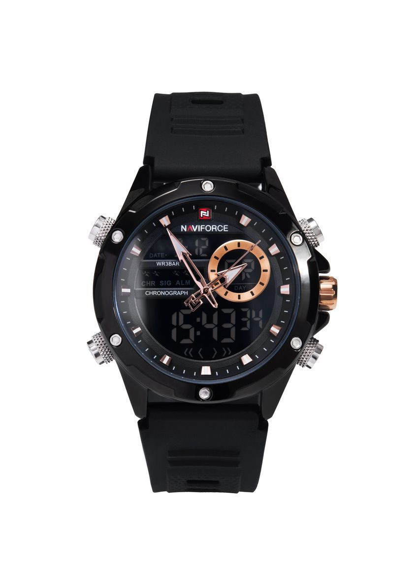 Наручний годинник чоловічий Pride Darkside 2 ремінці Чорний (3592) Naviforce (363318828)