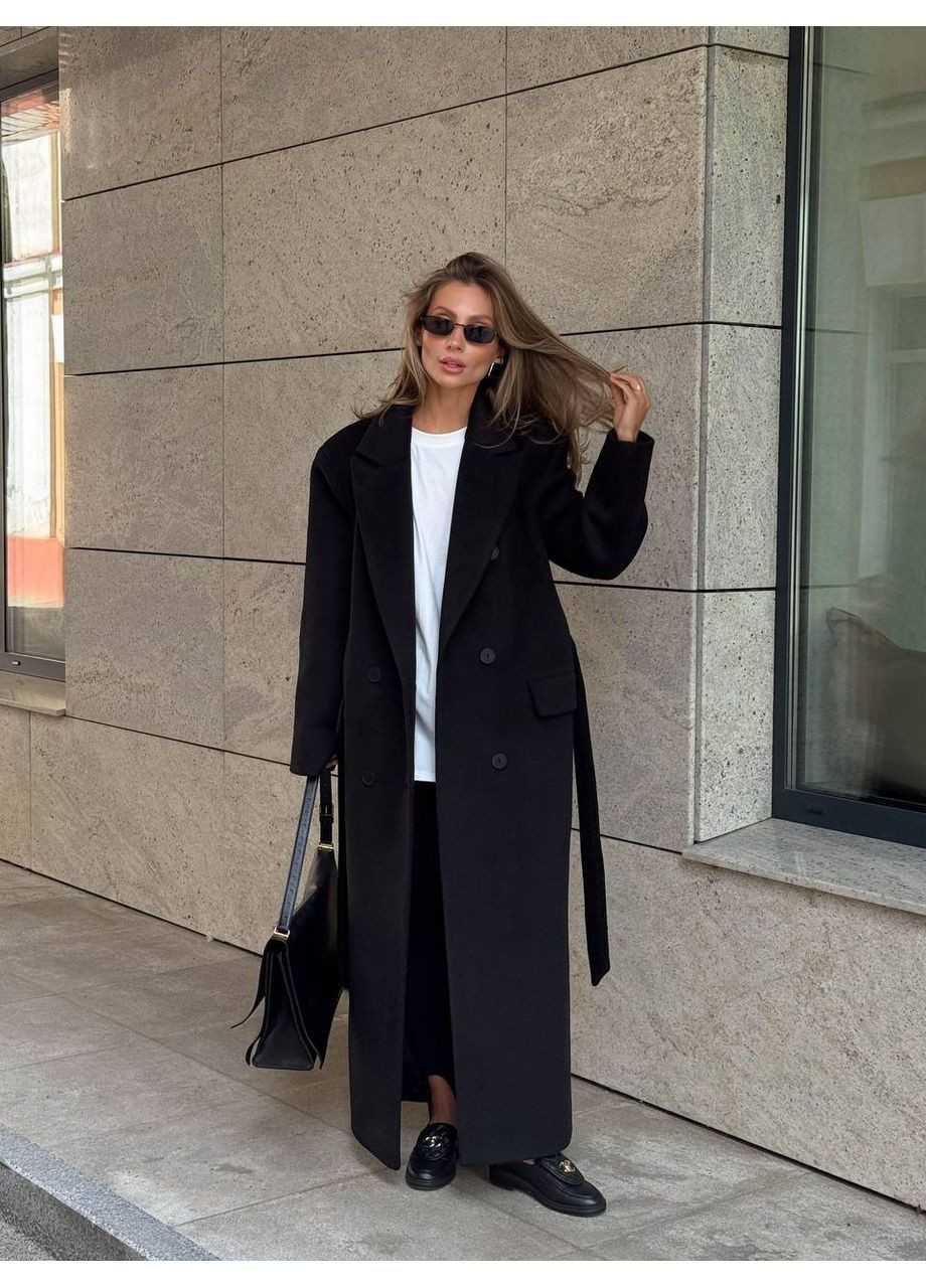 Черное демисезонное Пальто WOGUE MAXI, цвет Черный milirud