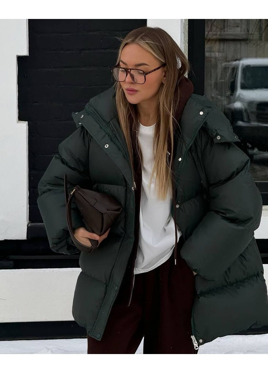 Бутылочная зеленая зимняя зимняя куртка More_bboutique Куртка