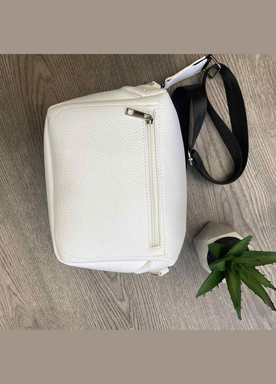 Жіноча сумка-слінг, Бананка сумка для дівчини, Жіночі сумочки та клатчі, міні сумочка багет чорна біла Білий No Brand (334729886)