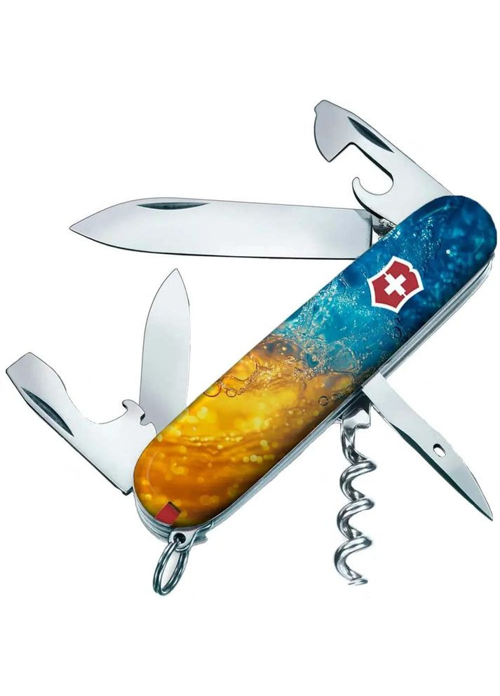 Нож Spartan Ukraine. Желто-синие брызги RZCOM18 Victorinox (316442564)