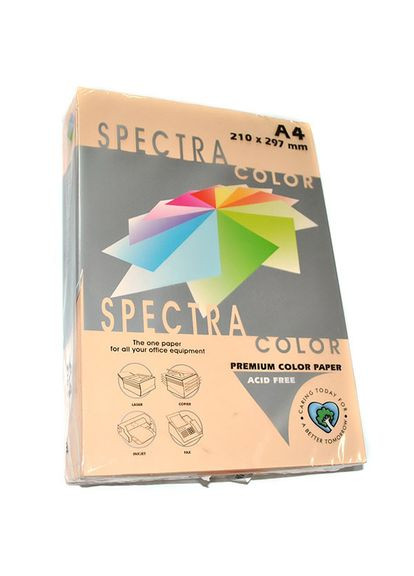 Бумага цветная А4, 80 г/м2 IT 150 Peach, персиковая 50 листов Spectra Color (281999650)