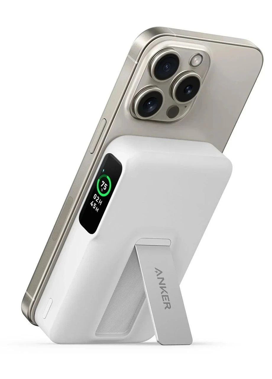 Зовн. акум. MagGo 10000 mAh Qi2 15W + USB-C PD 27W (Білий) Anker (402272700)