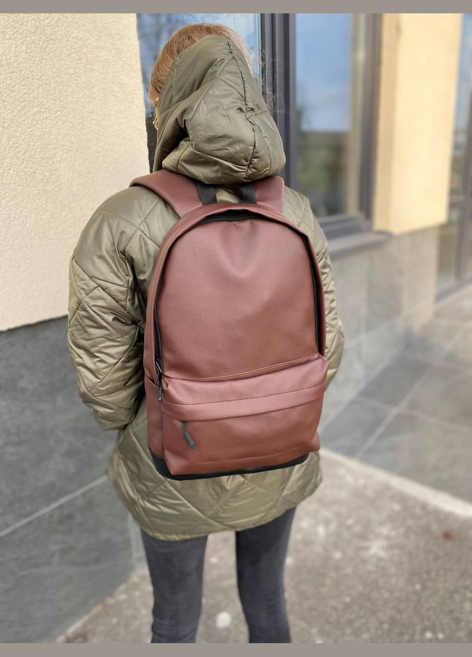 Коричневый рюкзак мужской женский портфель для ноутбука Town Style brown No Brand (307472523)