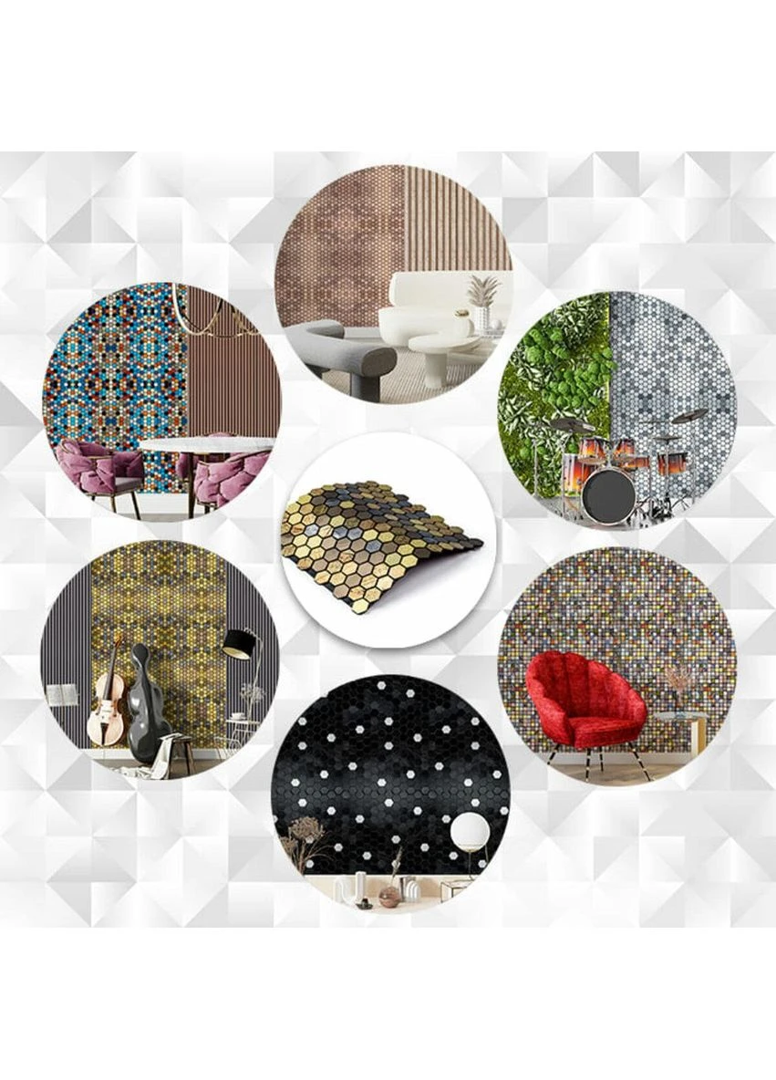 Самоклеящаяся алюминиевая плитка 300х300х3мм (3DPanda-1931) Sticker Wall (323155122)