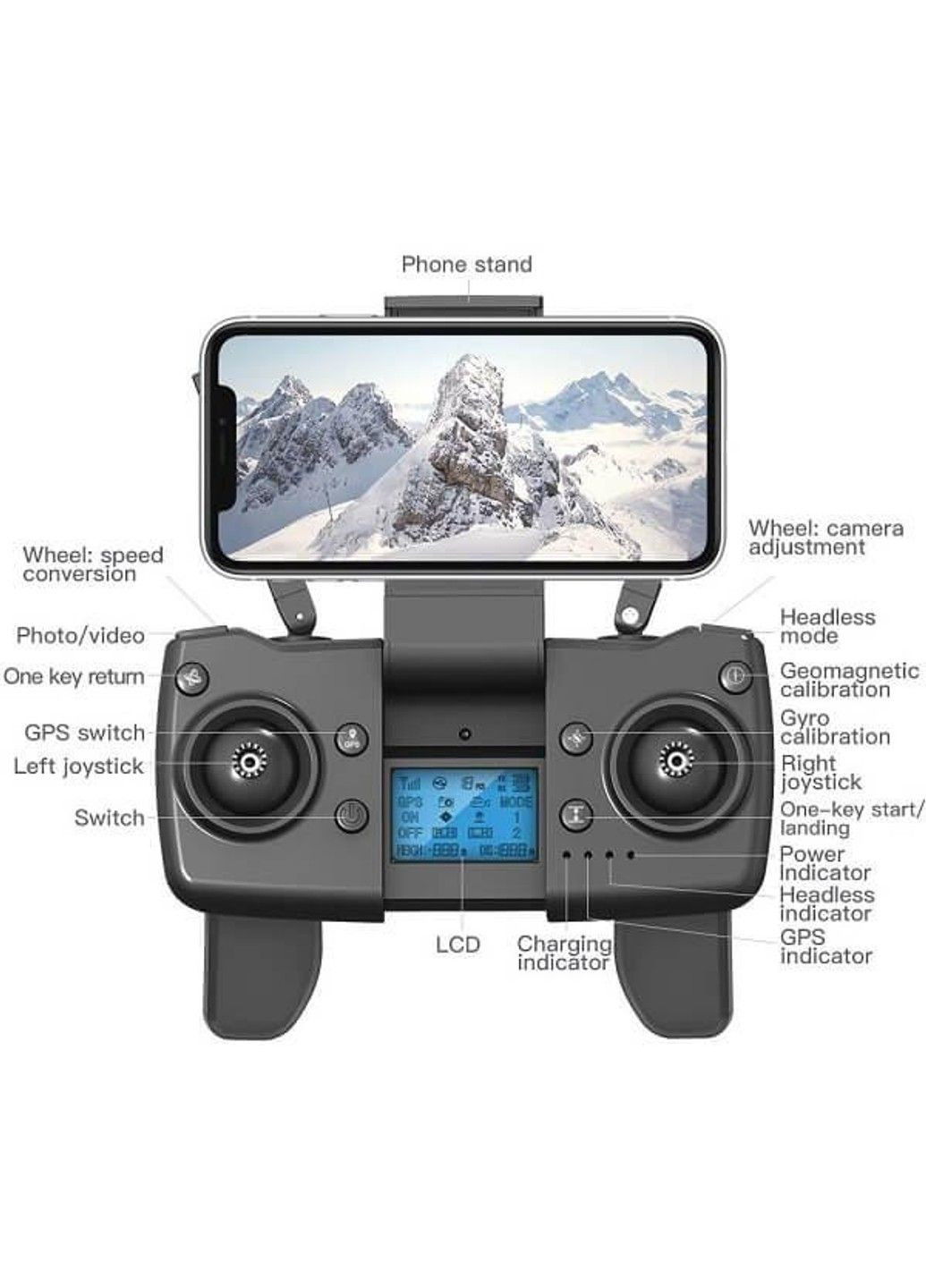 Квадрокоптер L900 PRO 6K GPS з кейсом (до 1200м) 28 хвилин польоту No Brand (332634950)