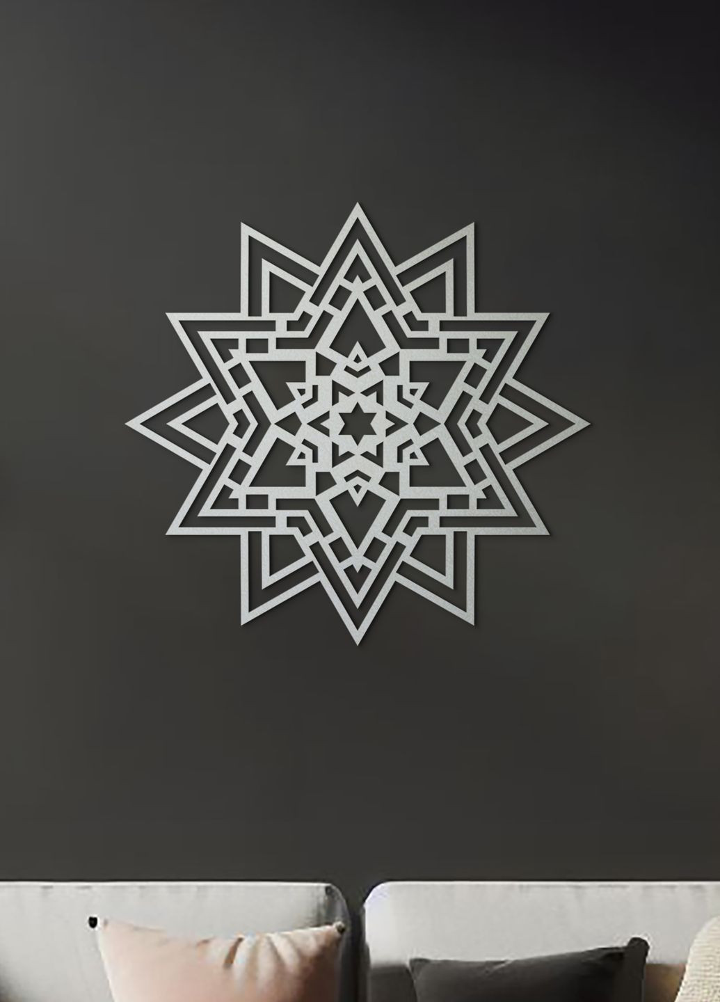 Дерев'яний декор для дому, інтер'єрна картина на стіну "Магічна мандала", декоративне панно 15х15 см Woodyard (291842391)