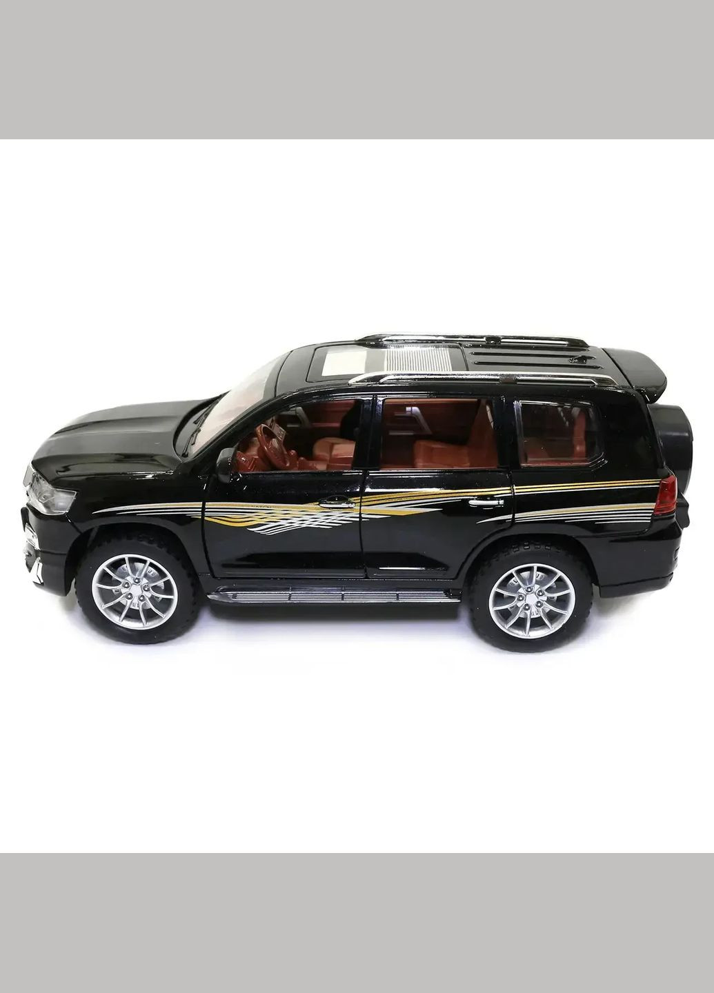 Машина металл. Toyota Land Cruiser Prado 1:24, звук, свет, инерция, откр. дверь, багажник 4789990 Черная Mercedes-Benz (317439219)