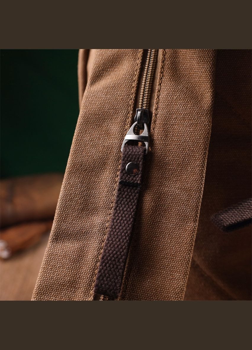 Рюкзак чоловічий текстильний сумка через плече слінг Vintagе 22180 Коричневий Vintage (301871607)