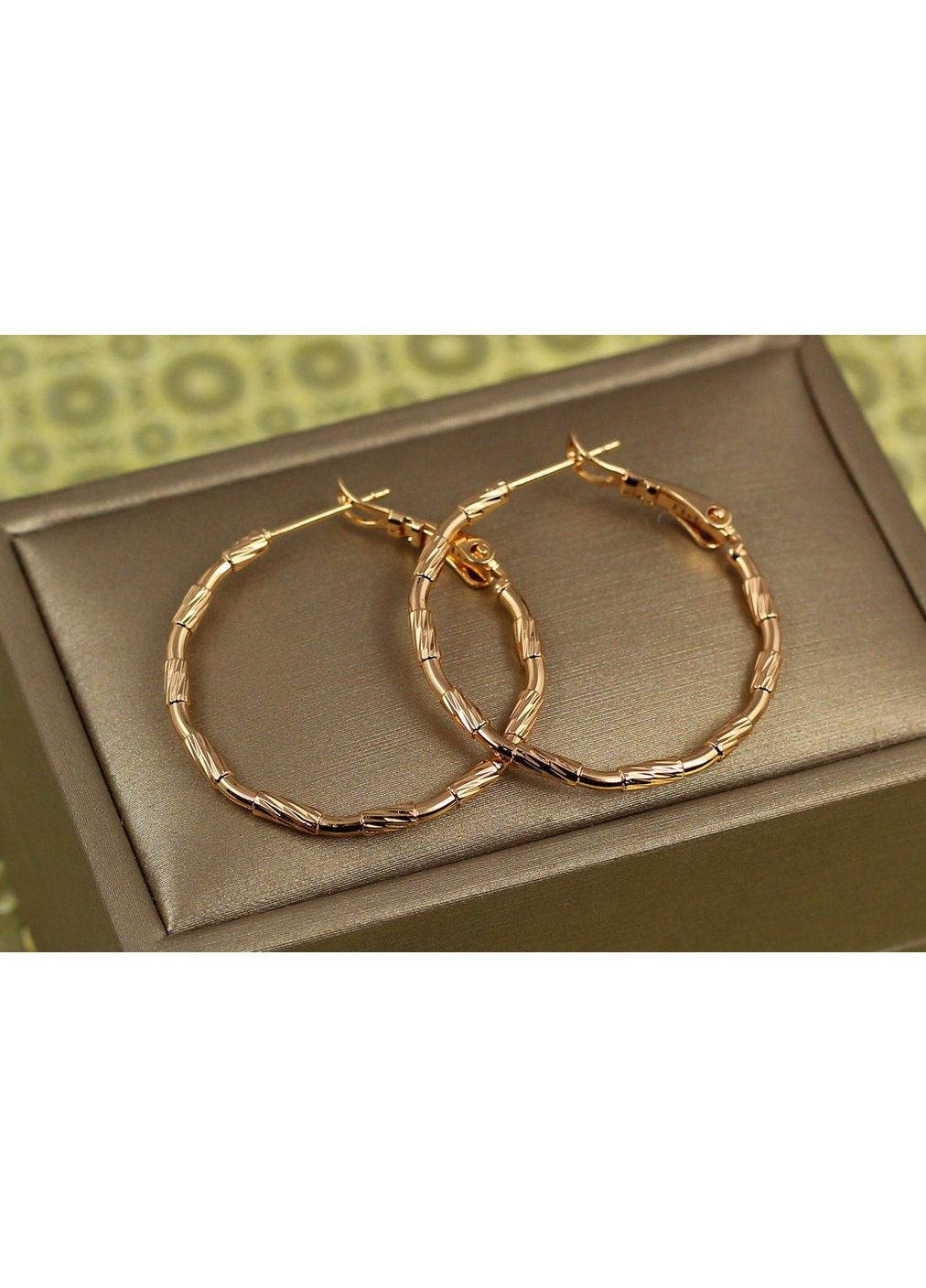 Серьги гранные цилиндры 3 см золотистые love-shopping Xuping Jewelry (354655907)