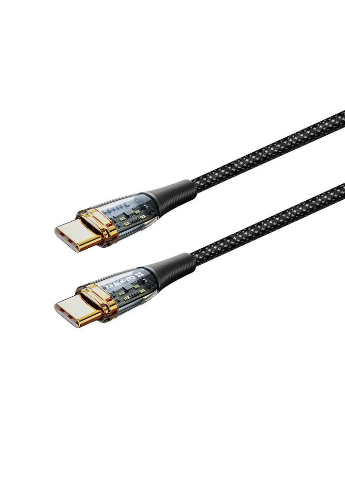 Кабель Type-C - Type-C 100W 5A PD E-Marker для швидкої зарядки ноутбука та телефону 1.2м Чорний Colorway (392283161)