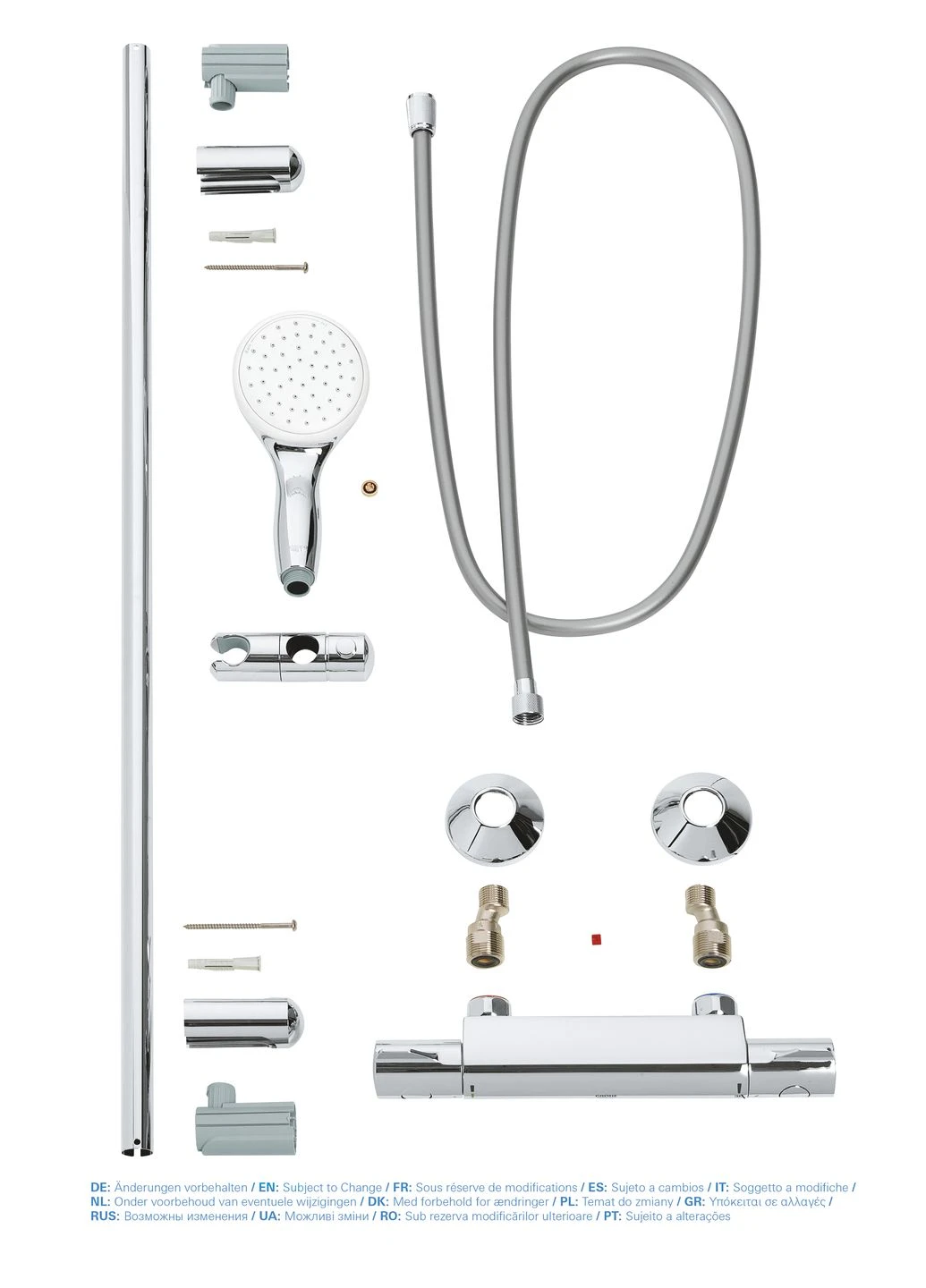 Термостат для душу із душовим гарнітуром Grohtherm 800 (34566001) Grohe (388595890)