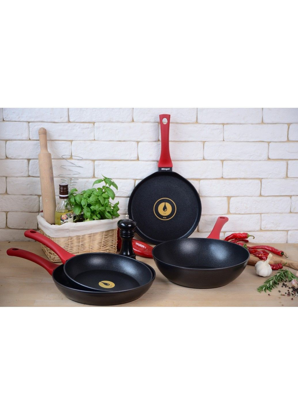 Сковорода Chili глибока 24 см б/кришки (RG-1101-24) Ringel (365278595)