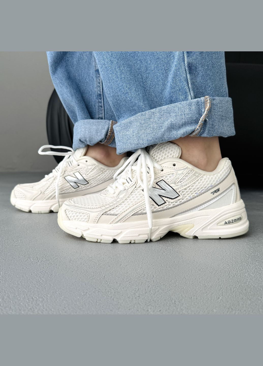 Бежевые демисезонные кроссовки мужские и женские new balance 740 beige | нью беланс 740 бежевые No Brand