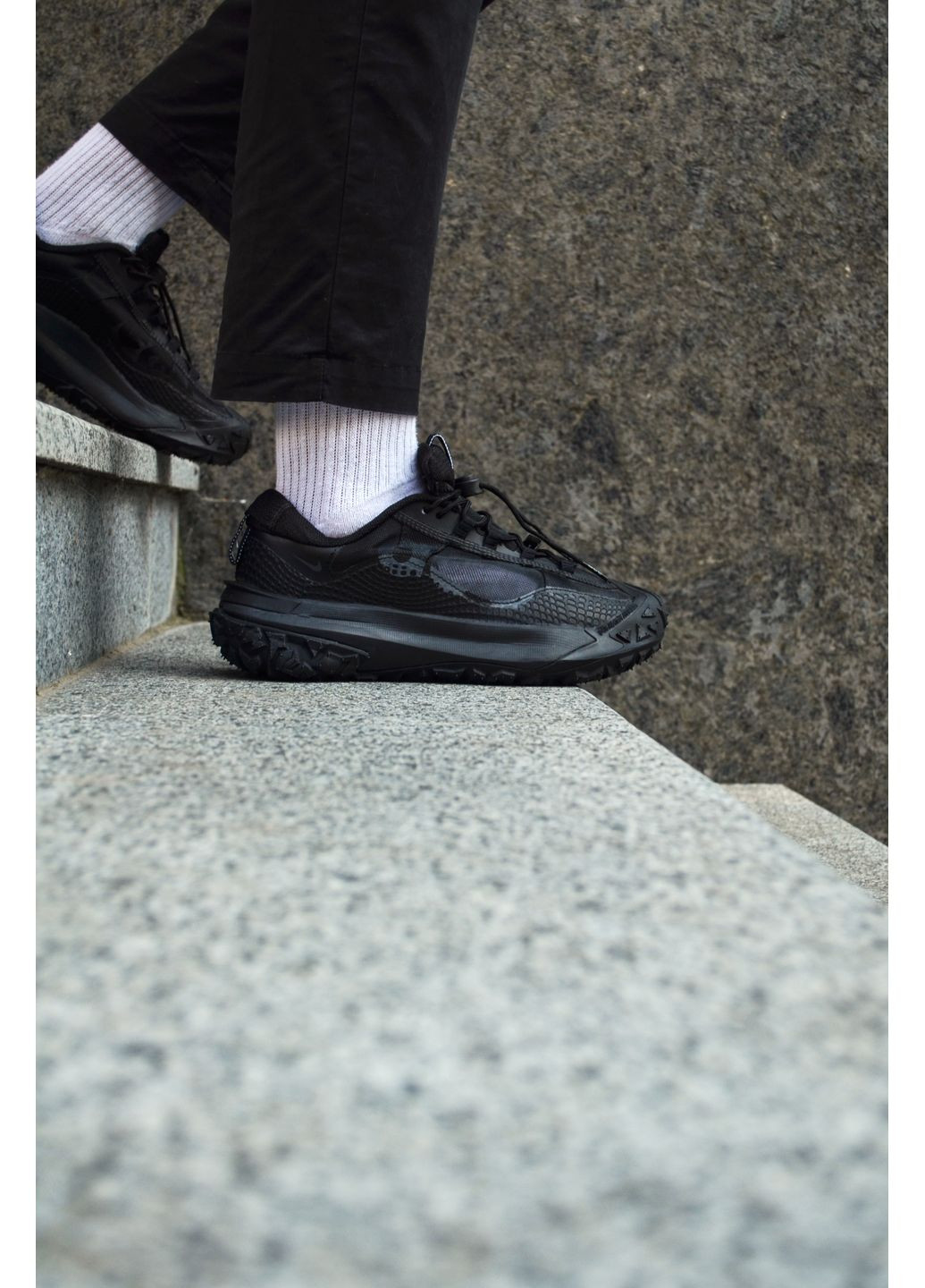 Чорні Осінні кросівки чоловічі nike acg mountain fly 2 black найк асж маунс флай No Brand