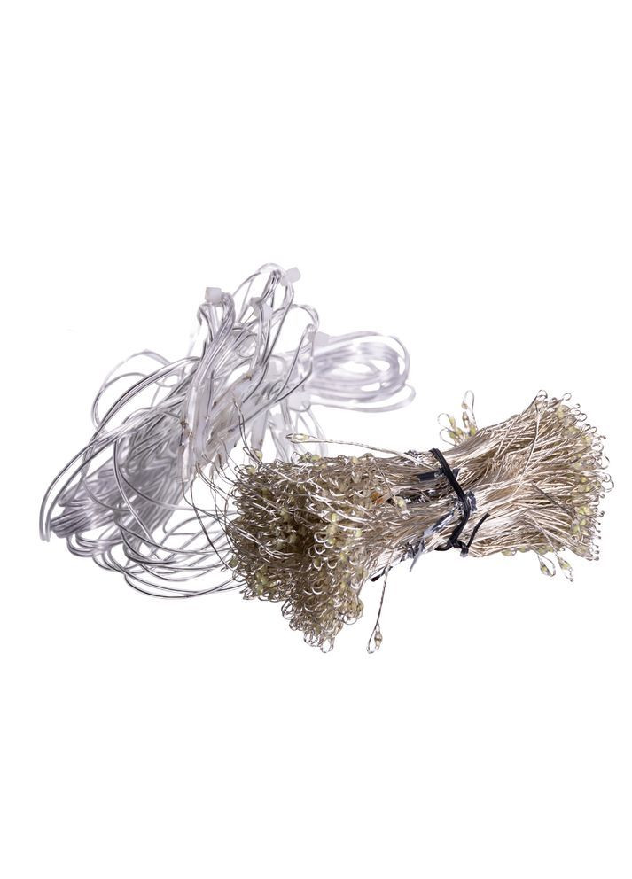 Гірлянда штора хвойна лапа світлодіодна 600 LED 3х3 м, білий No Brand (366221558)