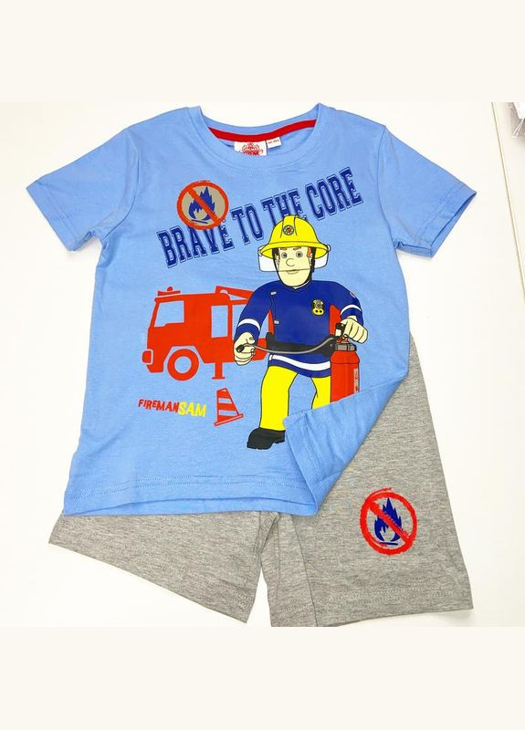 Блакитний демісезонний костюм (футболка і шорти) для хлопчика 4052384375539 блакитний Disney