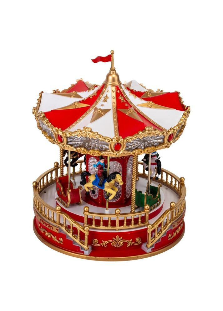 Карусель новорічна з підсвічуванням та музикою Казковий вир 23х28,5 см ELISEY (366214957)