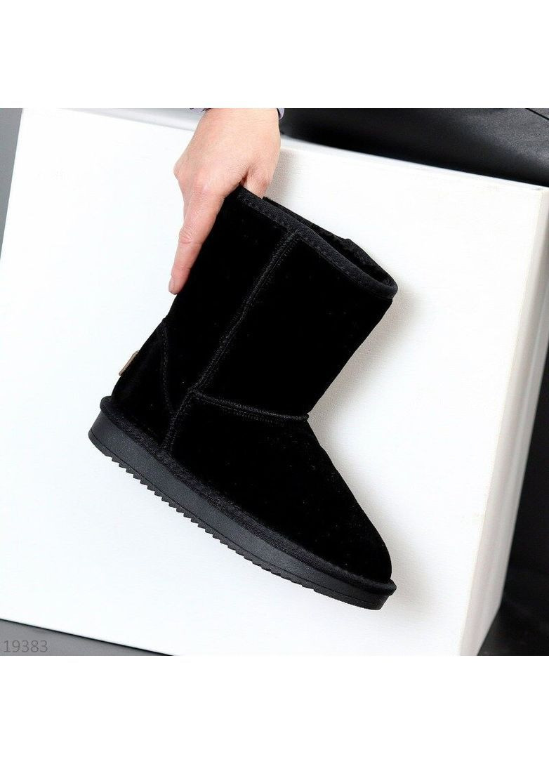 Классические угги натуральная замша, зимние сапожки, зимние сапоги, сапожки зимние черные код 118111 ITTS (364658739)