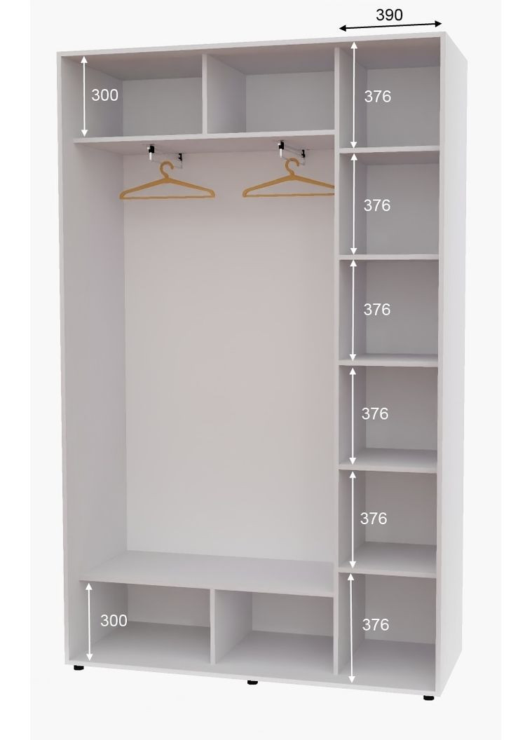 Шкаф-купе двухдверный 140*45*240 см Белый 2 двери ДСП Алекса (356774533)