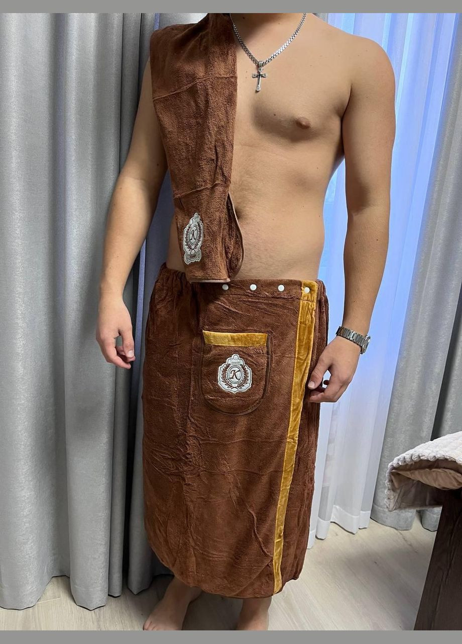 Спідниця-рушник чоловічий для сауни Беж (К0404-5-03) No Brand (323160839)