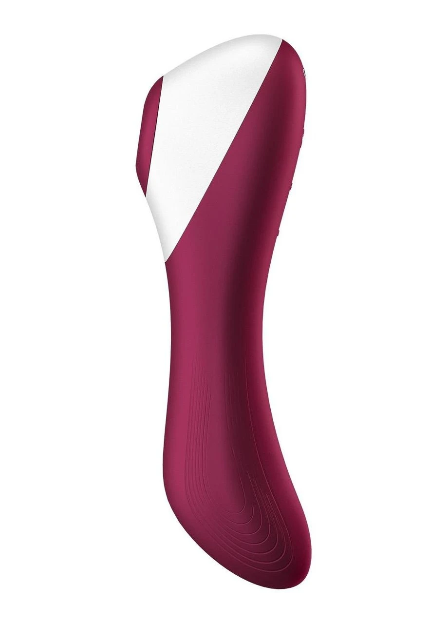Вакуумний кліторальний стимулятор із вібрацією Dual Crush бордовий Satisfyer (398301969)