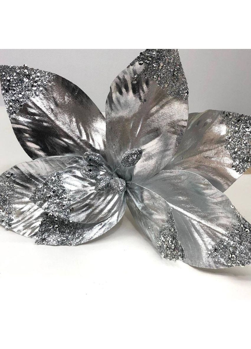 Квітка для декору, велика, колір - срібло Plus-plus (352747490)