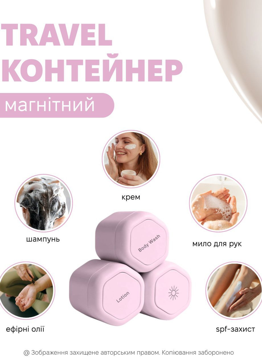 Дорожній набір контейнерів для косметики No Brand (371813015)