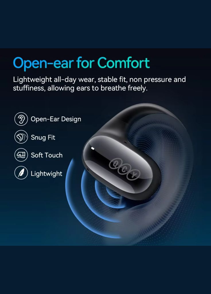 Бездротові навушники AilyBuds Clear Bluetooth 5.3 Black QCY (306852113)