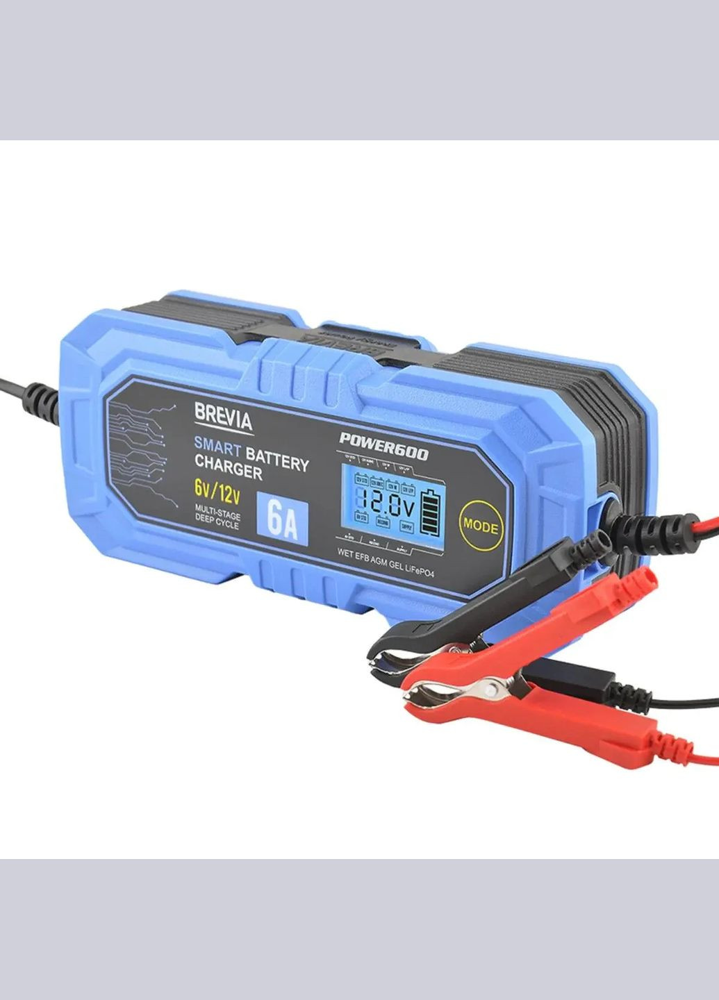 Зарядний пристрій АКБ 20600EP Power 600 6V/12V 6A LiFePO4 Brevia (317592315)