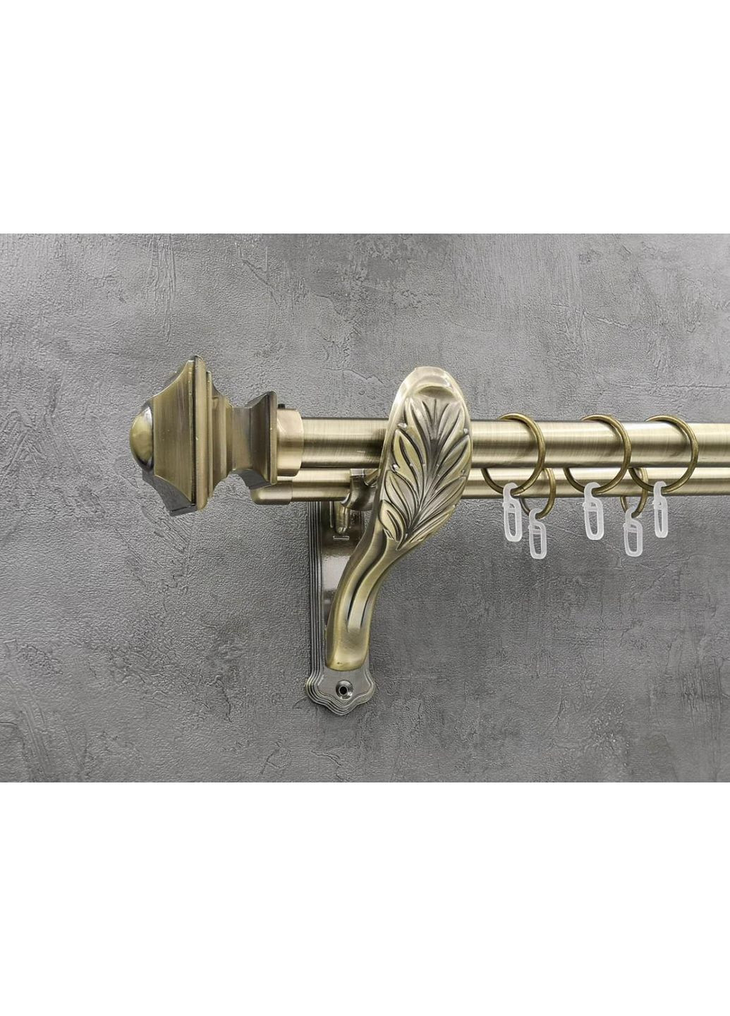 Карниз Борджеза гладкая штанга двойной ретро 25/19 мм 300 см Антик Quadrum (352782985)