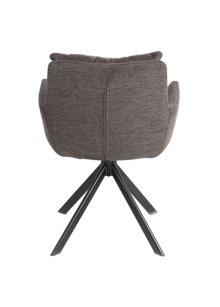 Стілець кухонний HUNTER Чорний каркас / Коричневий тканина оберт 180° Intarsio (372178470)