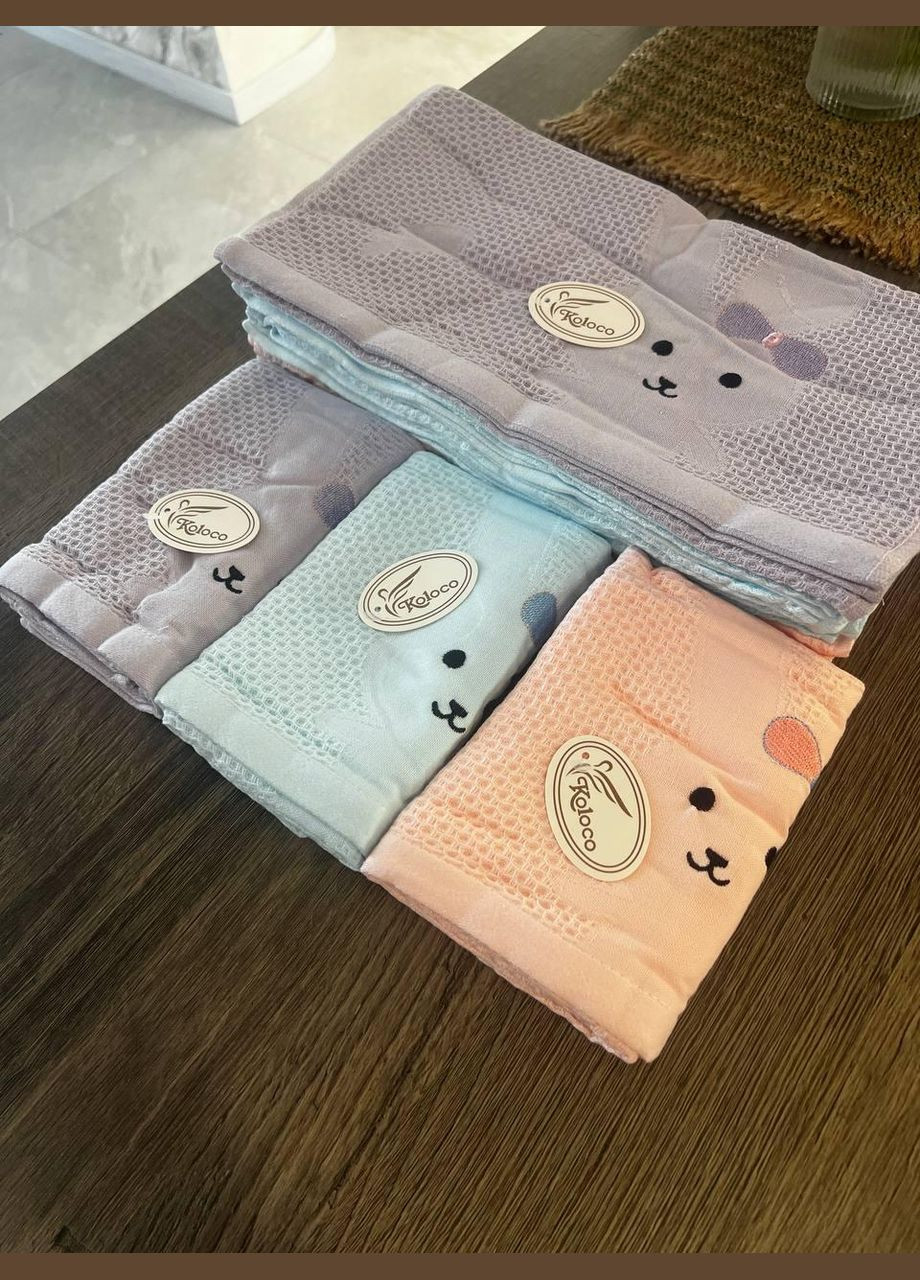 Набір рушників кухонних лляні 35х75 см 12 штук (П4К4-AL-kuhnya-001) No Brand однотонний комбінований