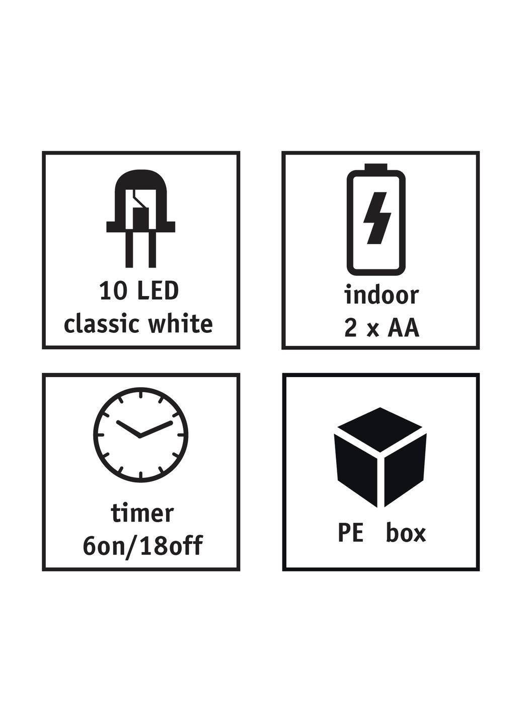 Гирлянда-струна «Звезда», « », 1,3 м, 10 LED теплый белый Luca Lighting (329408146)