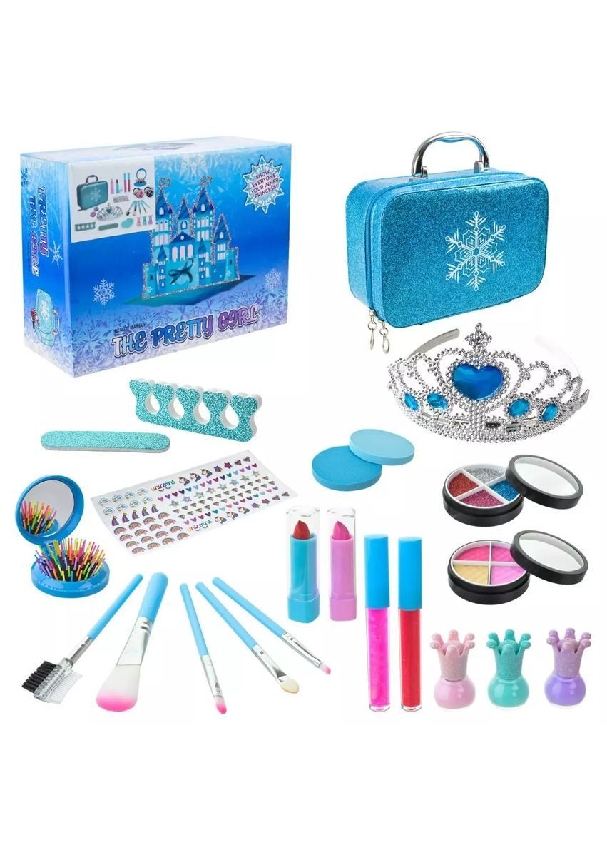 Детская косметика для маникюра и макияжа с короной в чемоданчике, набор No Brand 2605W-JY2405 (371924912)