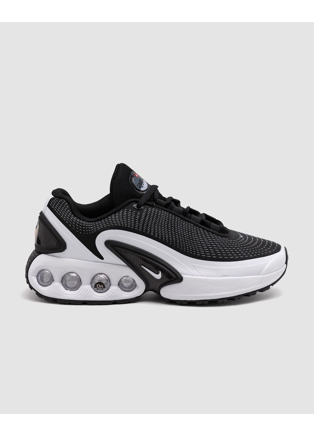Черные демисезонные кроссовки мужские nike air max dn black / white найк аир макс дн No Brand