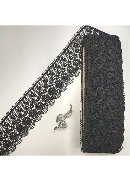 Кружево макраме 8см (13 м) Цвет черный (29-SF3100-2) Plus-plus (352743412)