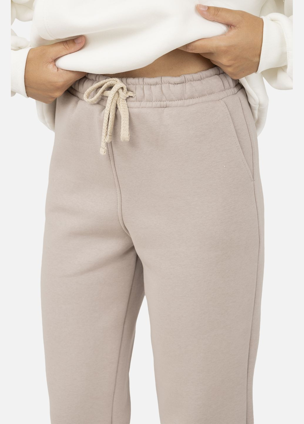 Женские спортивные штаны цвет бежевый CB-00254567 Yuki (309020560)