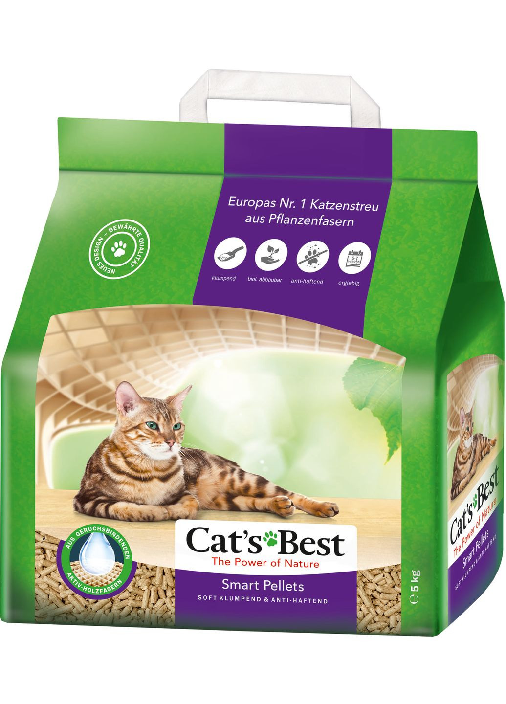 Наполнитель для кошачьего туалета Smart Pellets Древесный комкующий 5 кг (10 л) (4002973000885) Cat's Best (279564117)